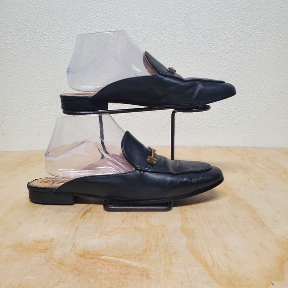 Sam Edelman Black Leather Slip-on Loafers Size 8M - Picture 7 of 10